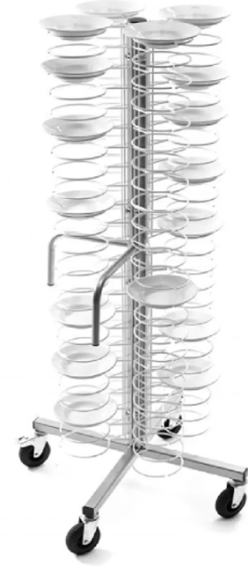  Chariot porte assiettes - Inox 